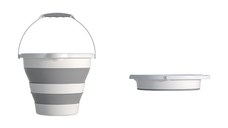 Set de baita 5 in 1 Premium pentru bebelusi Little Mom Comfort  Care grey, Cadita pliabila cu termometru integrat, Hamac moale ergonomic si accesorii de imbaiere incluse