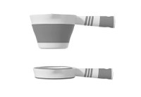 Set de baita 5 in 1 Premium pentru bebelusi Little Mom Comfort  Care grey, Cadita pliabila cu termometru integrat, Hamac moale ergonomic si accesorii de imbaiere incluse - 3