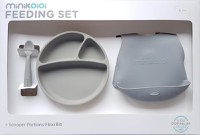 Set de hranire Bwl II Minikoioi 100 Premium Silicone powder grey - 3