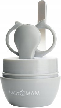 Set de ingrijire pentru bebelusi si copii BabyMam, include forfecuta, unghiera si pila de unghii cu capete rotunjite - 1