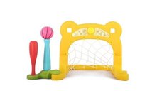 Set de joaca Nichiduta Garden Sunny Days Yellow 2 in 1 - Poarta de fotbal si baseball, 50 x 52 x 34 cm