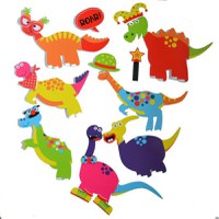 Set de joaca pentru baie Stickere dinozauri - 3