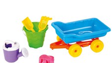 Set de joaca pentru nisip Remorca cu 5 accesorii