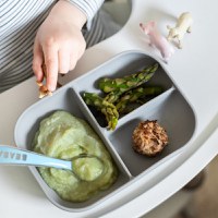 Set de masa silicon Beaba 2 piese gri - 2