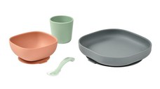 Set de masa silicon Beaba 4 piese Mineral