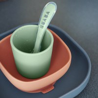 Set de masa silicon Beaba 4 piese Mineral - 2