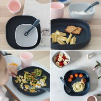 Set de masa silicon Beaba 4 piese Night Blue - 2