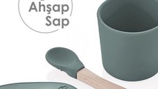 Set diversificare 4 piese din silicon BabyJem Gri