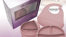 Set diversificare AppeKids din silicon 5 piese Classic Old Rose