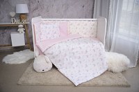Set lenjerie pat Smile bumbac ranforce Pink Moons  Stars 60 x 120 cm - 1