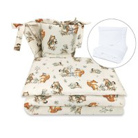 Set lenjerie patut 5 piese MimiNu cu pilota si perna din bumbac 120x60 cm Design Time for fun - 4