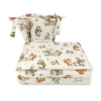 Set lenjerie patut 5 piese MimiNu cu pilota si perna din bumbac 120x60 cm Design Time for fun - 1