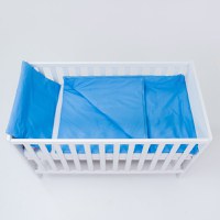 Set lenjerie pentru patut cu 6 piese din bumbac 120x60 cm Blue - 3