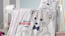 Set lenjerie Teddy din bumbac Ranforce, 6 piese, pentru patut 120x60 cm