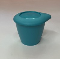 Set lingurita de voiaj pliabila si recipient hrana albastru - 1