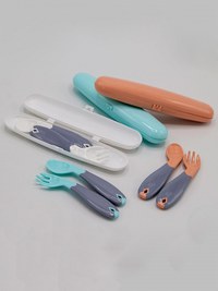 Set lingurita si furculita BabyJem Alb - 2