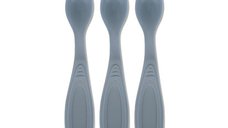Set Lorelli My Friend Cameo Blue cu 3 lingurite pentru bebelusi, margini rotunjite, 6 luni+