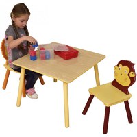 Set masuta cu 2 scaunele din lemn Ginger Home Animals - 6