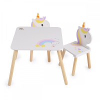Set masuta cu 2 scaunele din lemn Moni Unicorn - 3