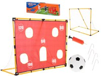 Set poarta de fotbal pentru copii, Ikonka, cu pompa si minge incluse, dimensiune 156 x 70 x 107cm, Soccer Goal - 1