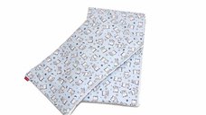 Set protectii patut Baby Bear albastru KidsDecor din bumbac 70x140 cm