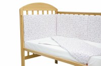 Set protectii patut din bumbac 60x120 cm Baby Bear roz KidsDecor - 3