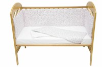 Set protectii patut din bumbac 60x120 cm Baby Bear roz KidsDecor - 7