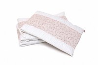 Set protectii patut din bumbac KidsDecor Pink Ducks 60x120 cm - 5