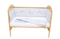 Set protectii patut Odette Blue din bumbac 50x100 cm - 2