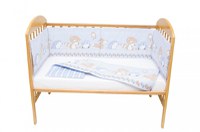 Set protectii patut Odette Blue din bumbac 63x127 cm - 2