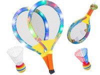 Set rachete iluminate de tenis cu minge si fluturas - 1
