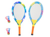 Set rachete iluminate de tenis cu minge si fluturas - 3