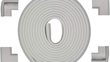 Set rola protectie multifuntionala xxl de 6m si 8 aparatori moi pentru colturi Bambinice gri