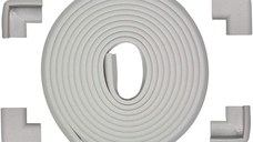 Set rola protectie multifuntionala xxl de 6m si 8 aparatori moi pentru colturi Bambinice gri