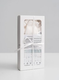 Set sac de dormit si caciulita pentru nou-nascuti din bumbac organic - 1