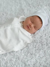 Set sac de dormit si caciulita pentru nou-nascuti din bumbac organic - 3