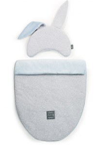 Set saculet si pernuta pentru carucior Floo for Baby Iepuras Albastru - 2