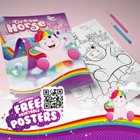 Set stickere perete Toi-Toys 3D Unicorn Dream Horse - 6
