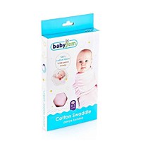 Sistem de infasare din bumbac 0-3 luni BabyJem Swaddle ecru - 2