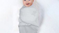 Sistem de infasare din bumbac 0-3 luni BabyJem Swaddle Gri