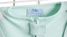 Sleepee Second Step, saculet swaddle din bumbac pentru infasat, cu caciulita, menta