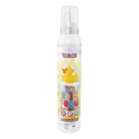Spuma creativa pentru baie si slime Tubi culoarea galben 200 ml - 1