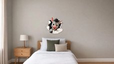 Sticker textil 3D Zebra, Premium si repozitionabil, 52 x 47 cm