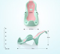 Suport anatomic pentru cadita copii Little Mom Cocoon Green, design bionic cu inclinare de 23 de grade, fixare cu ventuze, compatibilitate universala, dimensiune 56 x 29 x 22 cm - 8