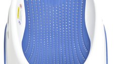 Suport de baie ergonomic Little Mom Soft Blue, stabil si confortabil, dimensiuni 60.5 x 39 x 20 cm