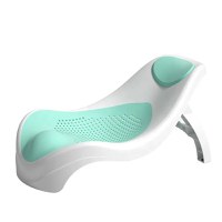 Suport de baie pentru copii, Little Mom, design ergonomic pliabil, prevazut cu Tetiera si suprafata texturata cu gauri de scurgere a apei, dimensiune 54 x 27.5 x 22 cm, Green - 13
