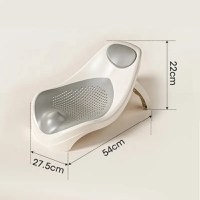 Suport de baie pentru copii, Little Mom, design ergonomic pliabil, prevazut cu Tetiera si suprafata texturata cu gauri de scurgere a apei, dimensiune 54 x 27.5 x 22 cm, Green - 9
