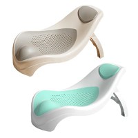 Suport de baie pentru copii, Little Mom, design ergonomic pliabil, prevazut cu Tetiera si suprafata texturata cu gauri de scurgere a apei, dimensiune 54 x 27.5 x 22 cm, Green - 10