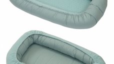 Suport de dormit Amy Babynest reversibil 70x45 cm tricot verde