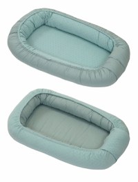 Suport de dormit Amy Babynest reversibil 70x45 cm tricot verde - 1